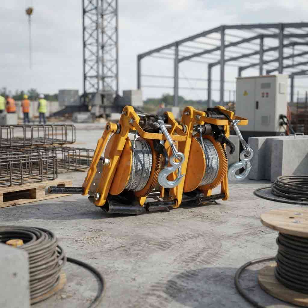 Malacate manual para hamaca con 50 mts de cable